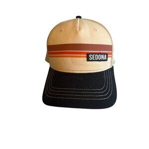 Sedona Beige & Black Adjustable Cap By Hat Graphix